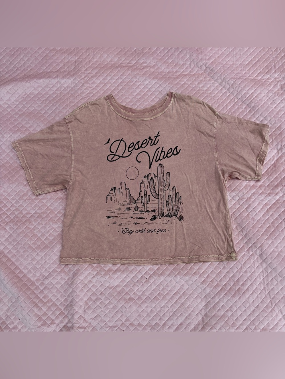 RusTee - Mauve Pink 'Desert Vibes' Graphic Tee